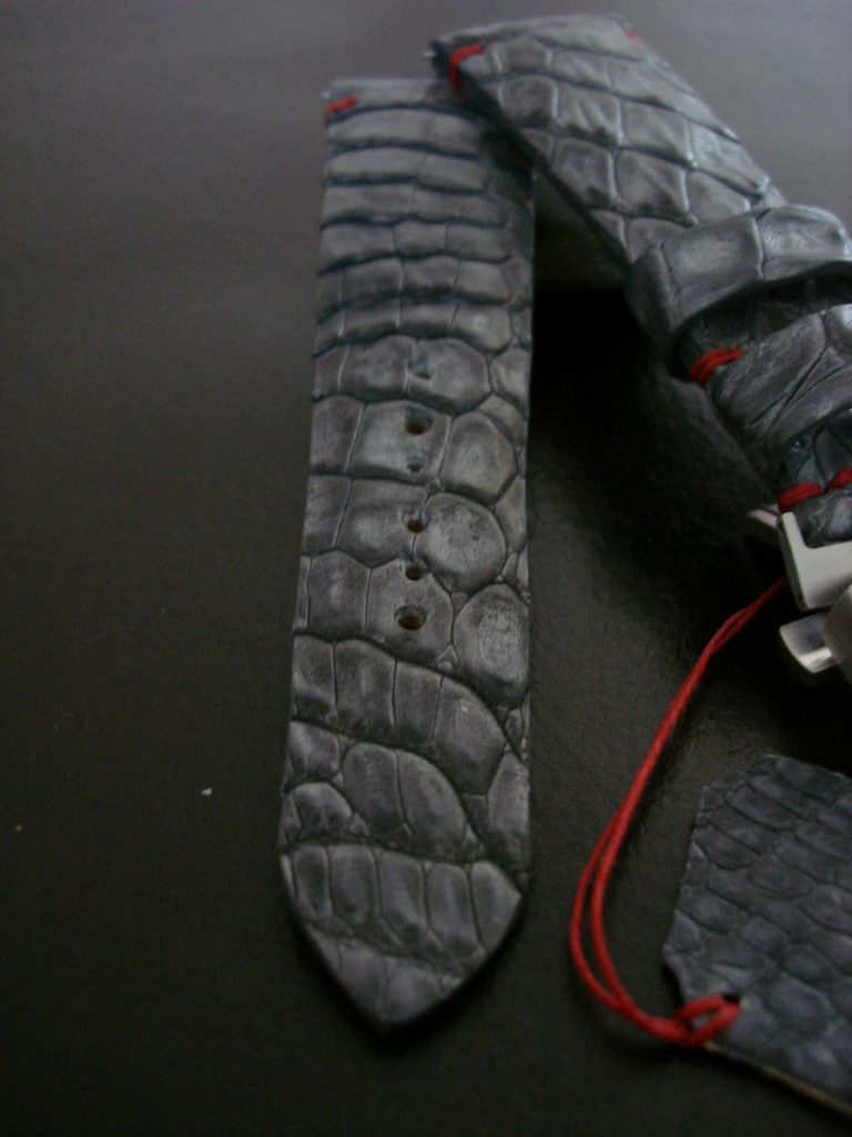 Graphite Grey Caiman Leg skin for Franck Muller Cortez Indianapolis