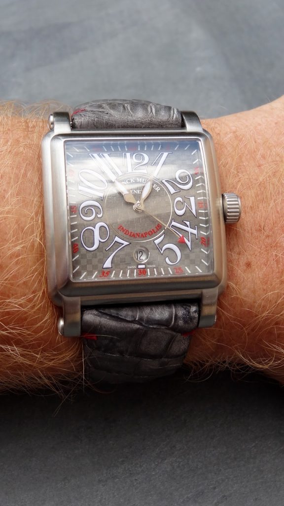Graphite Grey Caiman Leg skin for Franck Muller Cortez Indianapolis