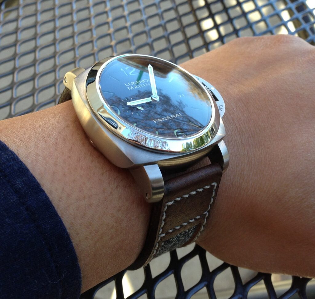 Gabe's PAM312 on Vintage Swiss Canvas and leather!