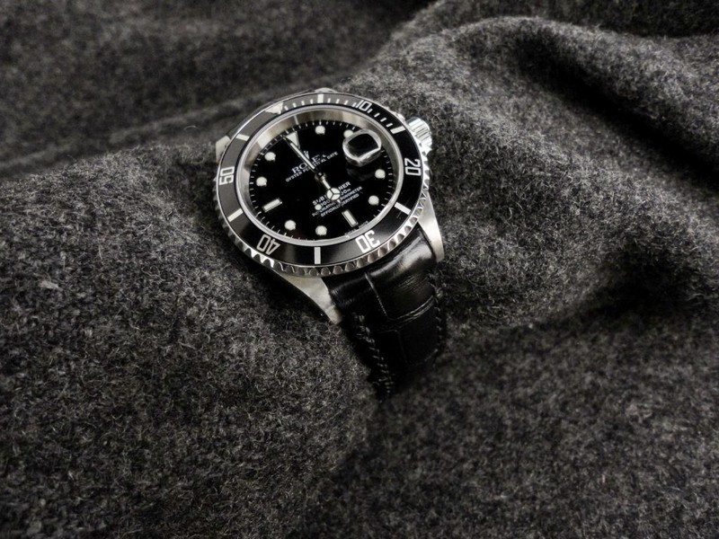 Black Alligator for Rolex Ref. 16610: