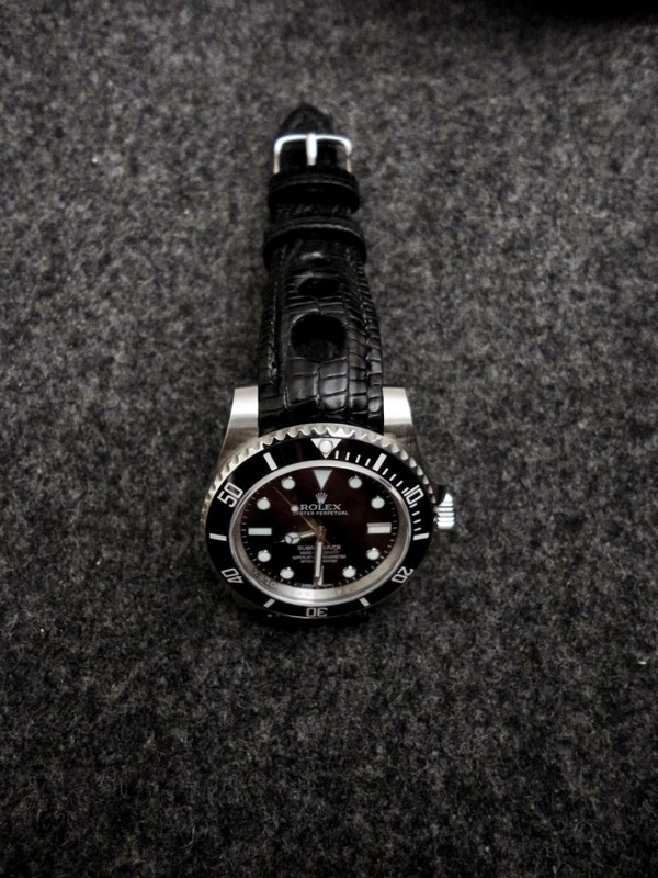 Rolex Sub - Racing Black Teju Lizard Rally Strap