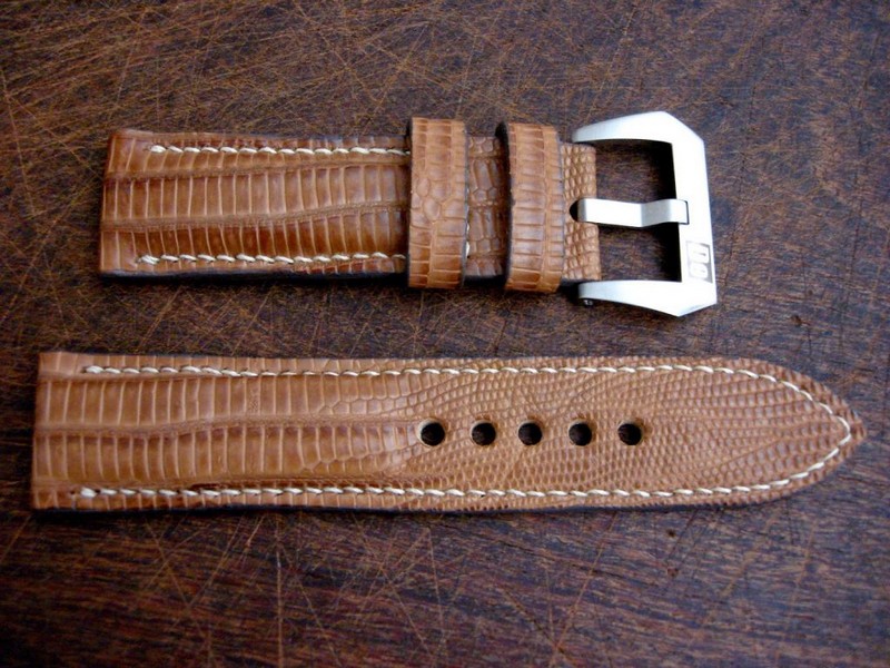 Racing Tan Teju Lizard Panerai - 26mm
