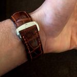 Caramel Brulée Alligator for Omega Planet Ocean Co-Axle Chronograph