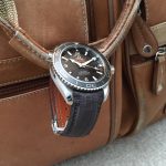 John's Omega Planet Ocean 45.5 on Commando Grey SuperMatte Teju Lizard