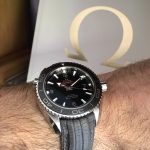 John's Omega Planet Ocean 45.5 on Commando Grey SuperMatte Teju Lizard