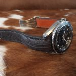 John's Omega Planet Ocean 45.5 on Commando Grey SuperMatte Teju Lizard