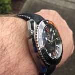 Gary's Great Looking Omega Planet Ocean on SuperMatte Teju strap in Carbon Black with SuperMatte Teju Lizard lining