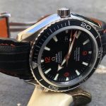 Custom SuperMatte Teju Lizard Watch Strap for Omega Planet Ocean 45.5 Co-Axial