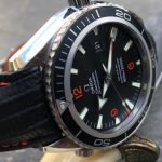 Custom SuperMatte Teju Lizard Watch Strap for Omega Planet Ocean 45.5 Co-Axial