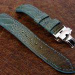 Straps Made From Martinique Bleu Ostrich Leg