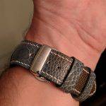 Straps Made From Martinique Bleu Ostrich Leg