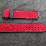 Enzo Red Alcantara™ watch strap lining