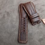 Dark Walnut with Vintage Ecru Linen for Bell & Ross BR03 Heritage