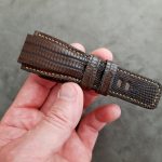 Dark Walnut with Vintage Ecru Linen for Bell & Ross BR03 Heritage