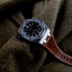 Custom Watch strap for Audemars Pigue Diver - Vintage Dakar Teju Lizard