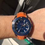 Lambo Orange Alcantara strap for Omega Planet Ocean