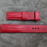 Custom Red SuperMatte Teju Lizard strap without stitching
