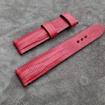 Custom Red SuperMatte Teju Lizard strap without stitching