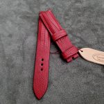 Custom Red SuperMatte Teju Lizard strap without stitching