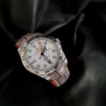 Grey Alligator Strap for Rolex Explorer II