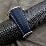 Navy SuperMatte Alligator on Blancpain Fifty Fathoms with Fully Integrated Fit