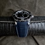 Navy SuperMatte Alligator on Blancpain Fifty Fathoms with Fully Integrated Fit