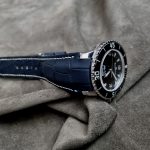 Navy SuperMatte Alligator on Blancpain Fifty Fathoms with Fully Integrated Fit