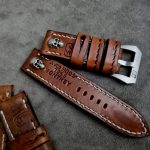 1965 Swiss Ammo strap with Skull Rivets for Panerai PAM365