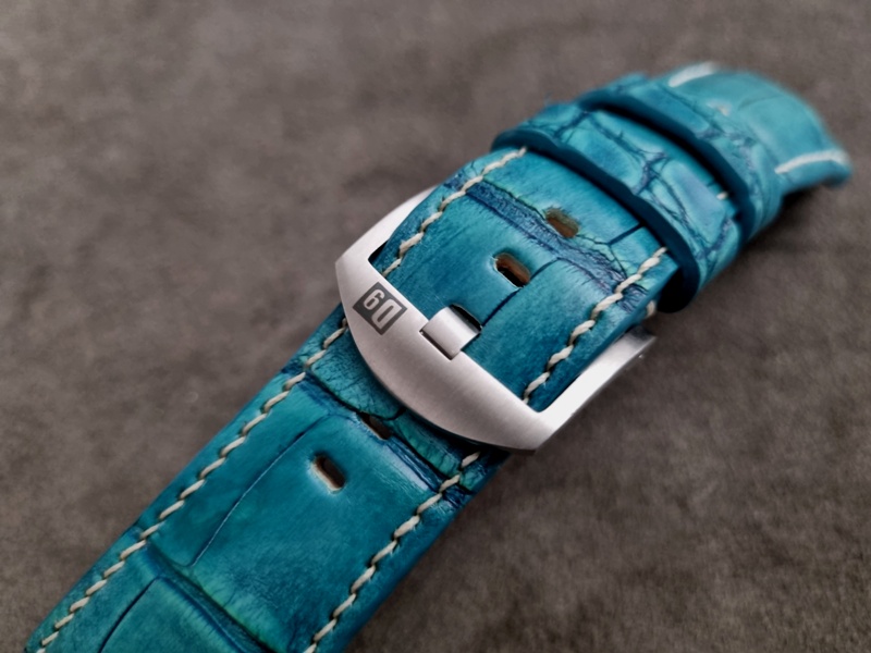 Custom-Dyed Turquoise Alligator for Blancpain Fifty Fathoms