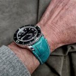 Custom-Dyed Turquoise Alligator for Blancpain Fifty Fathoms