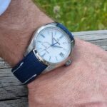 Baltic Blue Lizard Strap for Grand Seiko Snowflake