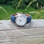 Baltic Blue Lizard Strap for Grand Seiko Snowflake