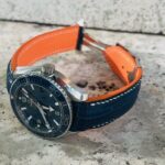 Steel Blue Teju Lizard Strap for Omega Planet Ocean