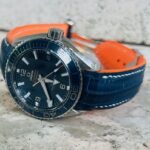 Steel Blue Teju Lizard Strap for Omega Planet Ocean