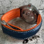Steel Blue Teju Lizard Strap for Omega Planet Ocean