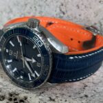 Steel Blue Teju Lizard Strap for Omega Planet Ocean
