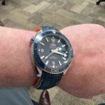 Steel Blue Teju Lizard Strap for Omega Planet Ocean