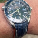 Steel Blue Teju Lizard Strap for Omega Planet Ocean