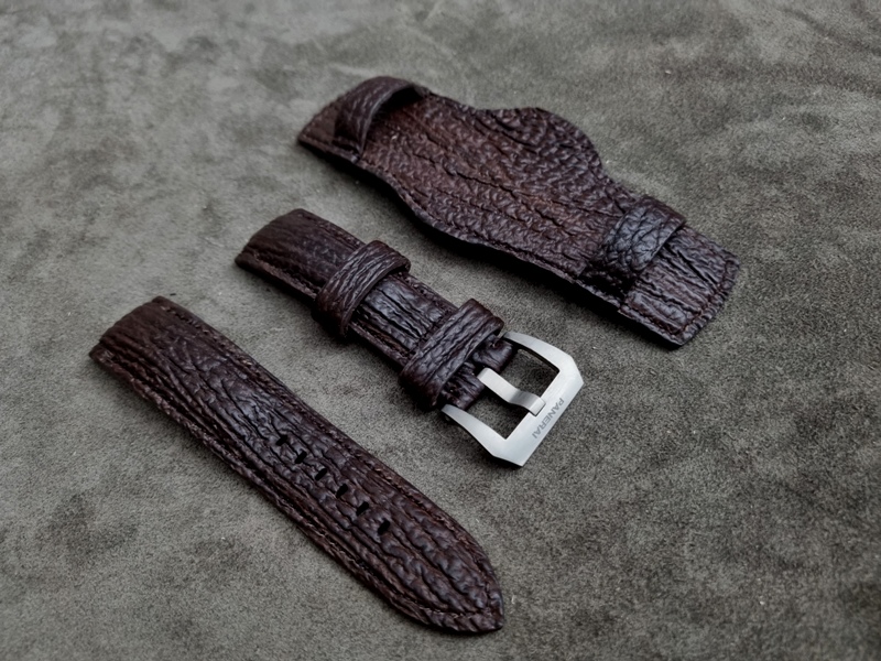 Dark Chocolate Sharkskin Bund Strap on PAM243