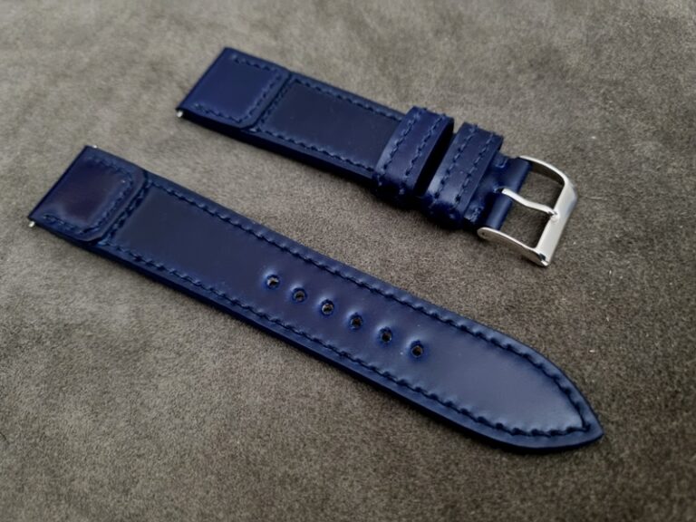 Shell Style Straps Navy Shell Cordovan Strap for Erwin Sattler - Dangerous9straps