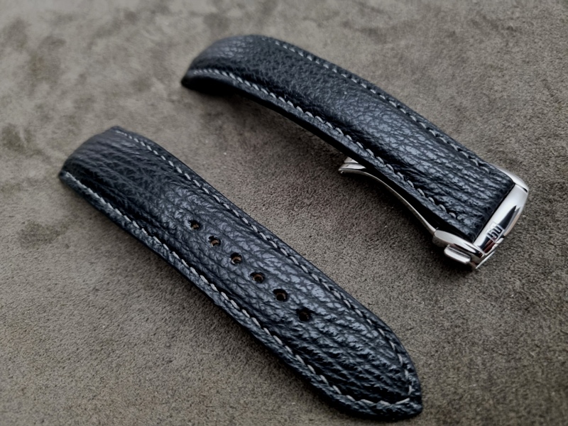Black Sharkskin strap for Blancpain Fifty Fathoms