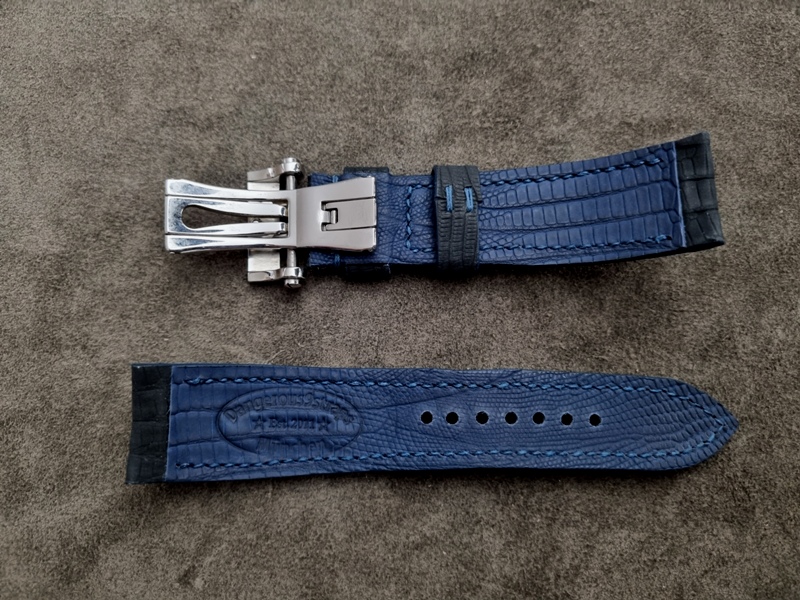 Lined with our Baltic Blue SuperMatte Teju Lizard looks great!