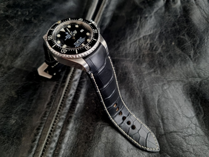 Racing Black Alligator for Rolex Deepsea With our Fully Integrated Fit