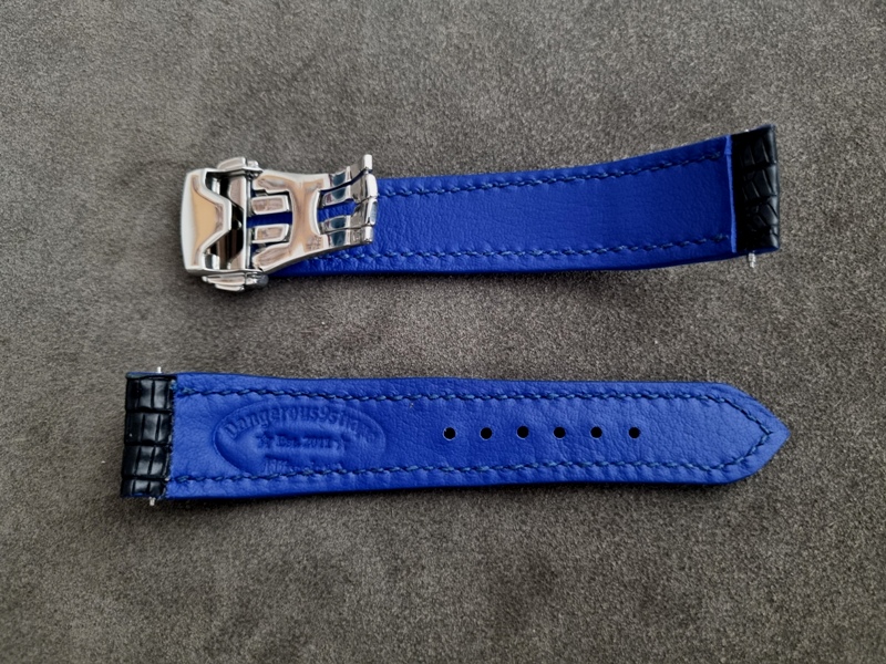 Racing Black Teju Lizard for Rolex 'Batman' GMT