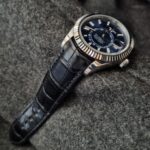 Sky-Dweller Blue on Million Dollar Black Alligator