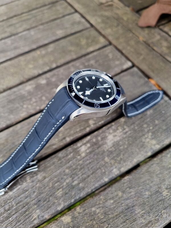 For Sale: Navy SuperMatte Alligator Strap for Tudor Black Bay