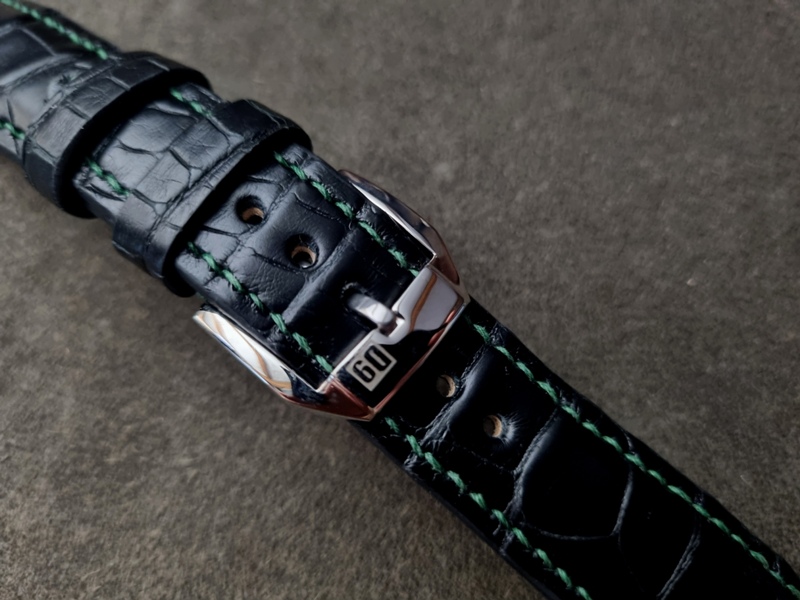 Our Premium German-milled 'D9' logo 18mm pin buckle