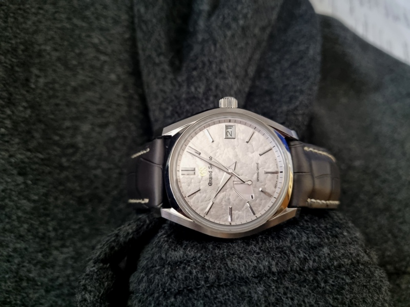Grand Seiko 'Shunbun' SBGA413 on Graphite Alligator by Dangerous9straps