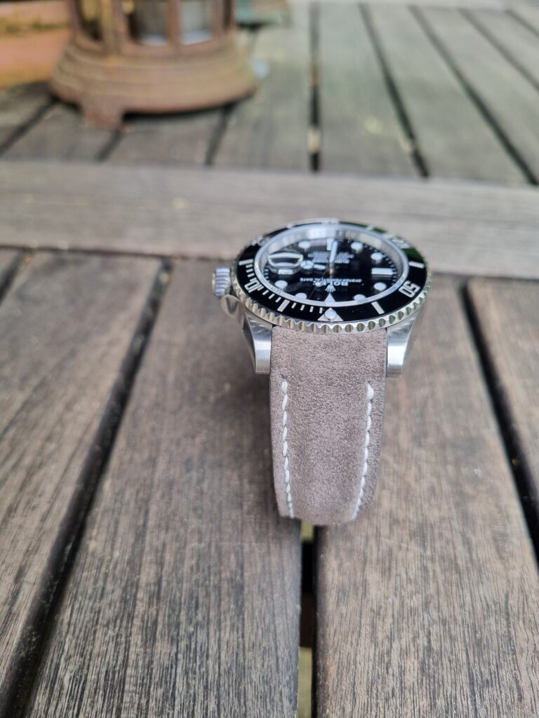 Rolex Submariner 41mm on Grey Suede