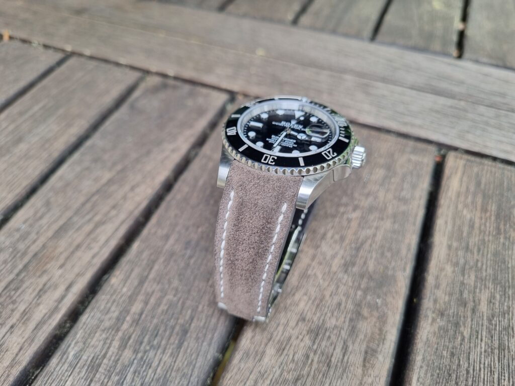 Rolex Submariner 41mm on Grey Suede